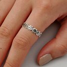 .925 Sterling Silver Ring size 3 Kids Flower Midi Knuckle Rose Baby New p52