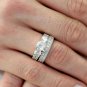 .925 Sterling Silver Wedding Ring Set CZ Round Cut Engagement Size 4-11 New z28