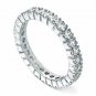 .925 Sterling Silver Ring Size 9 CZ Wedding Band Bridal Engagement Eternity v45