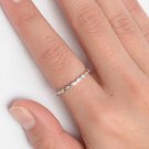 .925 Sterling Silver Ring CZ Infinity Ladies Knuckle Midi Thumb Size 5 New x10