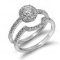 .925 Sterling Silver Wedding set size 8 Round cut Engagement Ring Bridal New w85