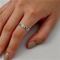 .925 Sterling Silver Ring size 10 Flower Midi Knuckle Rose Thumb Ladies New p52