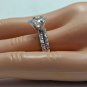 .925 Sterling Silver Wedding Set CZ Round Cut Engagement Ring Size 7 New w91