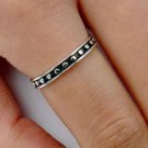.925 Sterling Silver Ring size 3 Polka Dot Ring Womens Ladies Kids New p72