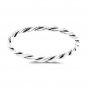 .925 Sterling Silver ring size 8 Infinity Twist Braided Band Ladies Midi New p70