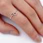 .925 Sterling Silver Ring size 3 Heart Midi Knuckle Fashion Kids Ladies New p93