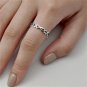 .925 Sterling Silver Ring size 7 Heart Midi Knuckle Thumb Fashion Ladies New p57