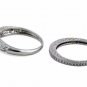 .925 Sterling Silver Wedding Ring Set CZ Round Cut Engagement Size 8 New w24