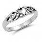 .925 Sterling Silver Ring size 8 Celtic Heart Irish Infinity Knot Ladies New p63