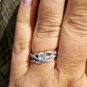 .925 Sterling Silver Wedding Set size 9 CZ ring Engagement Bridal Ladies New z38