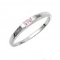 .925 Sterling Silver Ring size 4 CZ Kids Midi Ladies Pink baby Knuckle love New