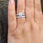 .925 Sterling Silver Wedding Ring Set CZ Engagement Bridal Ladies Size 5 New z48
