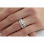 .925 Sterling Silver Wedding Ring Set CZ Round Cut Engagement Size 4 New z28