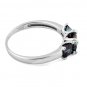 .925 Sterling Silver Ring size 9 CZ Engagement Wedding Mystic Topaz New pv55