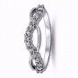 .925 Sterling Silver Ring Size 5 CZ Round Cut Wedding Band Engagement New x03