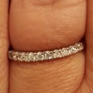 .925 Sterling Silver Ring size 4 CZ Midi Ladies Band Knuckle Thumb New x73