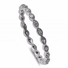 .925 Sterling Silver Ring CZ Round cut Infinity Knuckle Midi Size 10 New x10
