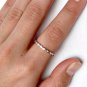 .925 Sterling Silver Ring CZ Round cut Infinity Knuckle Midi Size 10 New x10