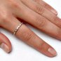 .925 Sterling Silver Ring CZ Round cut Infinity Knuckle Midi Size 10 New x10