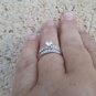 .925 Sterling Silver Wedding Set CZ Engagement Ring Bridal Ladies Size 6 New z51