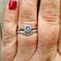 .925 Sterling Silver Wedding Ring Set CZ Engagement Bridal Ladies Size 7 New z49