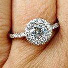 .925 Sterling Silver Ring Size 7 CZ Engagement Wedding Ladies Bridal New v98