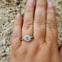.925 Sterling Silver Ring Size 7 CZ Engagement Wedding Ladies Bridal New v98