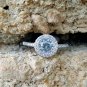 .925 Sterling Silver Ring Size 7 CZ Engagement Wedding Ladies Bridal New v98