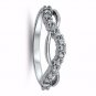 .925 Sterling Silver ring size 7 CZ Round Cut Wedding Band Engagement New x03