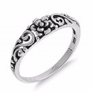.925 Sterling Silver Ring Size 10 Infinity Celtic Band Flower Knuckle New p49