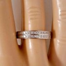 .925 Sterling Silver Ring CZ Wedding Ladies Bridal Eternity Band Size 9 v82