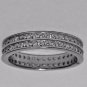 .925 Sterling Silver Ring CZ Wedding Ladies Bridal Eternity Band Size 9 v82