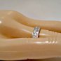 .925 Sterling Silver Ring CZ Wedding Ladies Bridal Eternity Band Size 9 v82