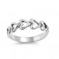 .925 Sterling Silver ring size 8 Heart Midi Knuckle Ladies Infinity New b51