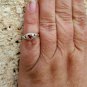 .925 Sterling Silver Ring size 2 Heart Baby Kids Red Ruby Garnet Midi Ladies New