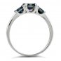 .925 Sterling Silver Ring size 5 CZ Engagement Wedding Mystic Topaz New pv55