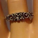 .925 Sterling Silver Ring Infinity Rose Celtic Flower Knuckle New Size 6 p49