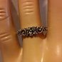 .925 Sterling Silver Ring Infinity Rose Celtic Flower Knuckle New Size 6 p49