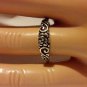 .925 Sterling Silver Ring Infinity Rose Celtic Flower Knuckle New Size 6 p49