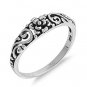 .925 Sterling Silver Ring Infinity Rose Celtic Flower Knuckle New Size 6 p49