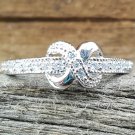 .925 Sterling Silver Ring size 6 CZ Wedding Engagement Infinity Ladies New r88