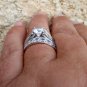 925 Sterling Silver Wedding Set CZ Engagement Ladies Bridal Size 10 New z54