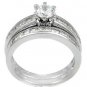 925 Sterling Silver Wedding Ring Set CZ Round Cut Engagement Size 8 New z25