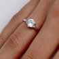 Ladies Engagement ring CZ Solitaire size 7 Sterling Silver WEDDING Bridal New