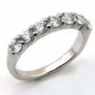 .925 Sterling Silver Ring Size 10 CZ Round Cut Wedding Band Engagement New v99
