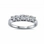 .925 Sterling Silver Ring Size 8 CZ Round Cut Wedding Band Engagement New v97