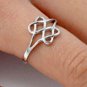 .925 Sterling Silver Ring size 12 Celtic Heart Irish Infinity Knot Love New p80