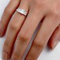 .925 Sterling Silver Ring size 8 CZ Engagement Wedding Fashion Ladies New pv25
