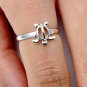 .925 Sterling Silver Ring size 10 Turtle Midi Knuckle Fashion Kid Ladies New p95