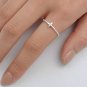 .925 Sterling Silver Ring size 10 Sideways Cross Christian Midi Ladies New p96